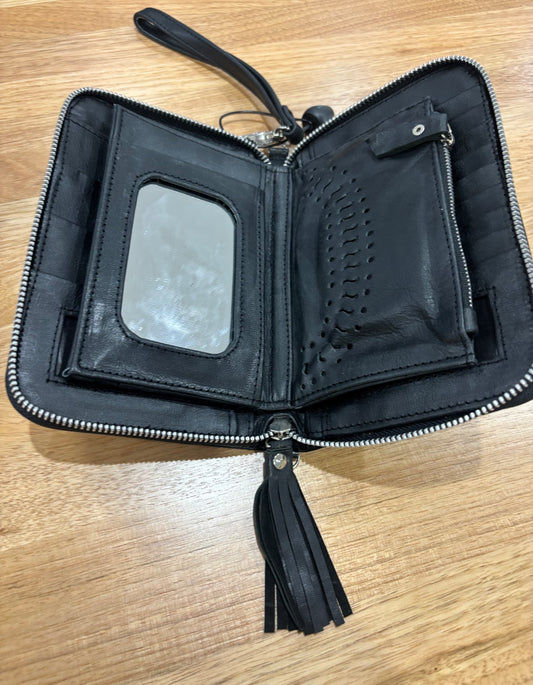 30119 Free Spirit Wallet Black Leather