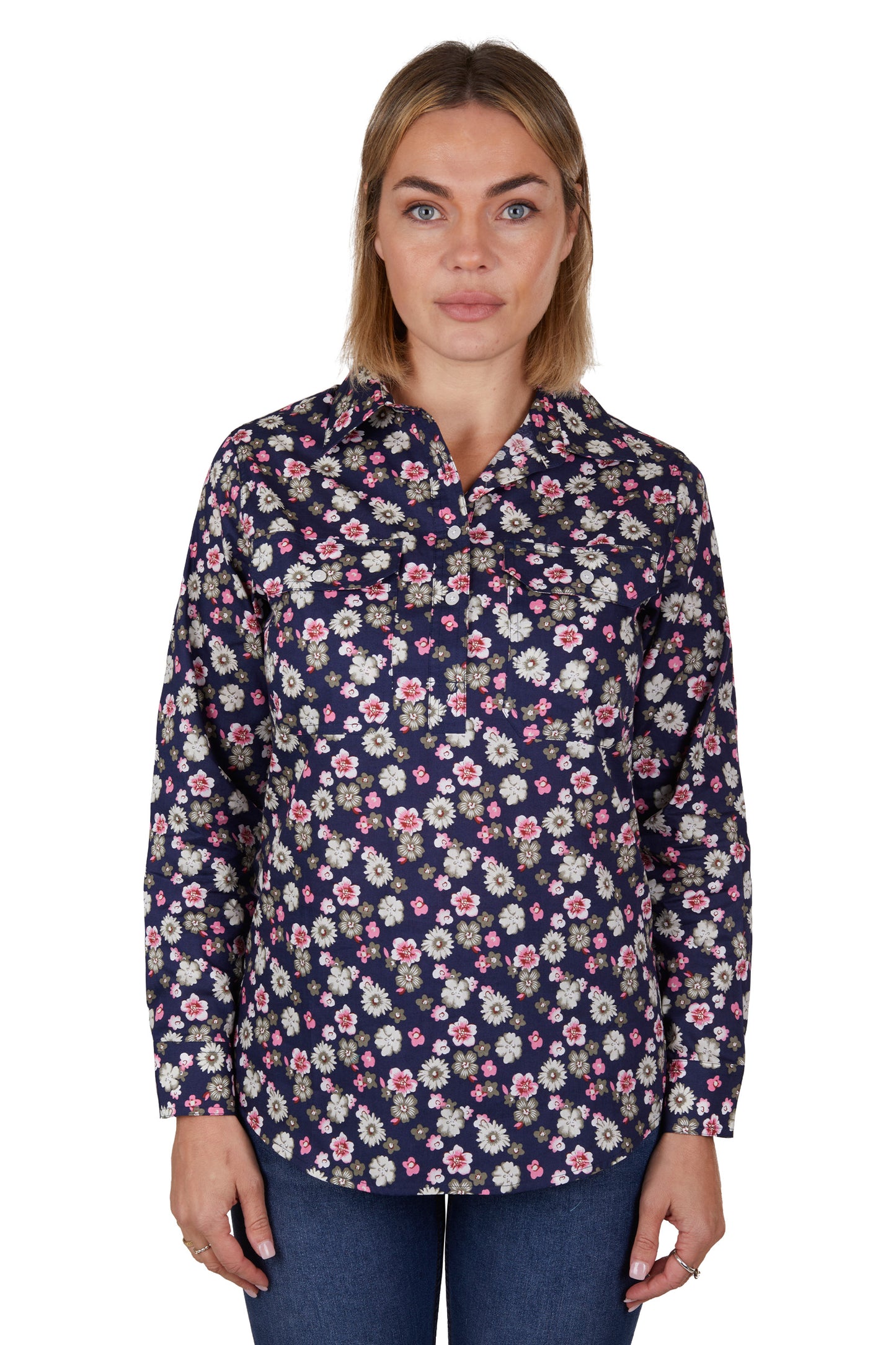 H4W2101176 Hard Slog Women's Rose L/S Shirt