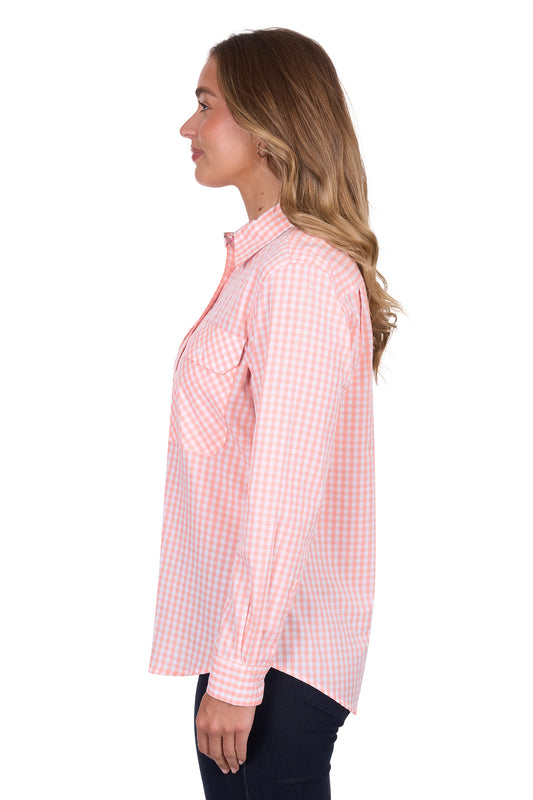 H5S2101122 Hard Slog Women's Jen 1/2 Placket LS Shirt (Copy)