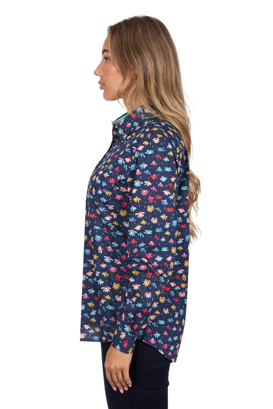 H5S2101157 Hard Slog Women's Tori 1/2 Placket LS Shirt