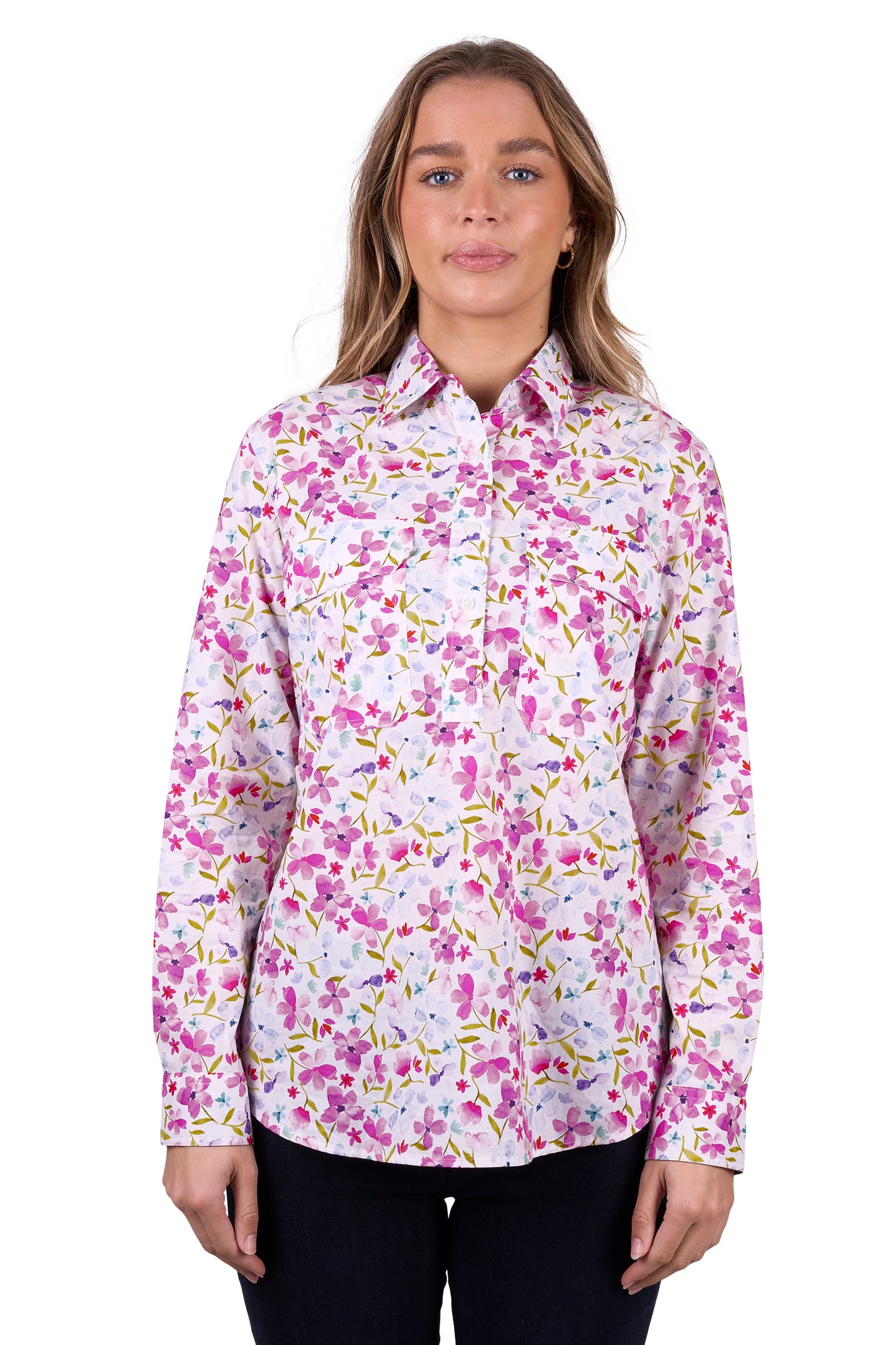 H5W2101181 Hard Slog Women's Evae 1/2 PLKT LS Shirt