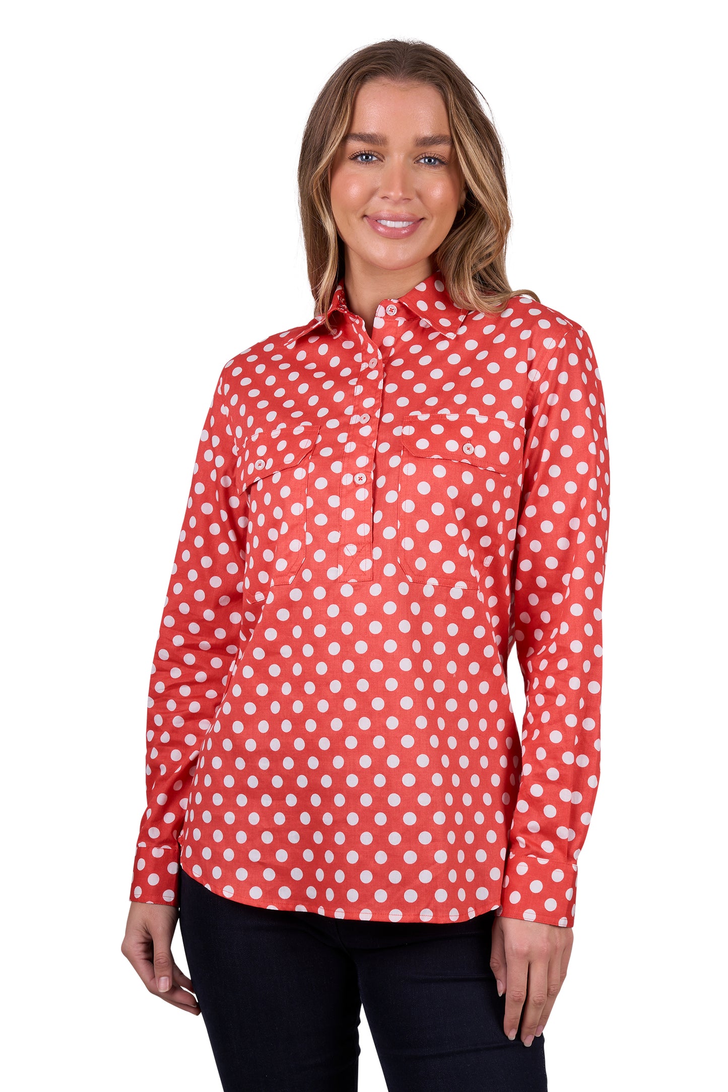H5W2101189 Hard Slog Women's Jaz 1/2 PLKT LS Shirt