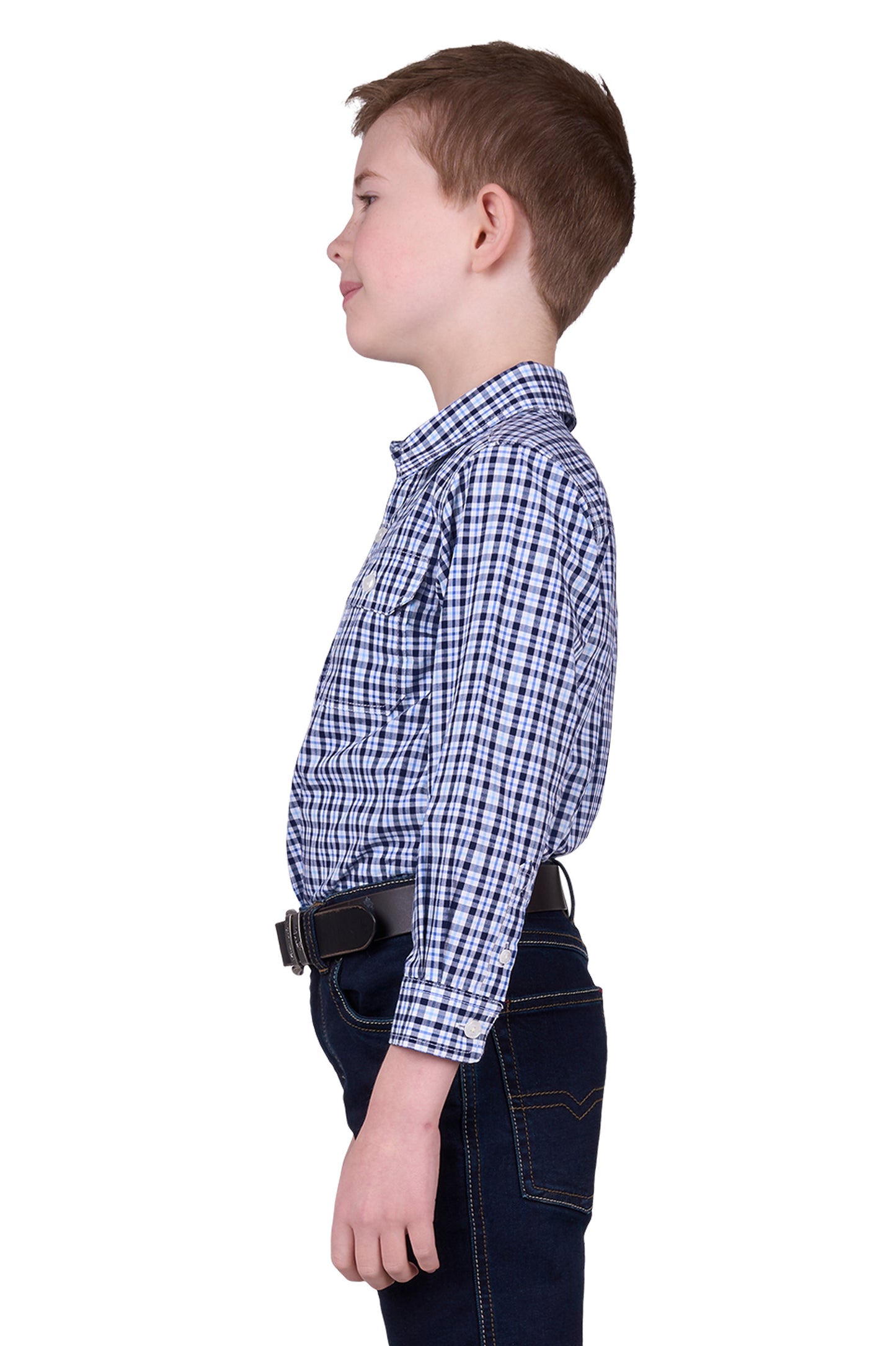 H5W7101186 Hard Slog Boy's Coney 1/2 PLKT LS Shirt