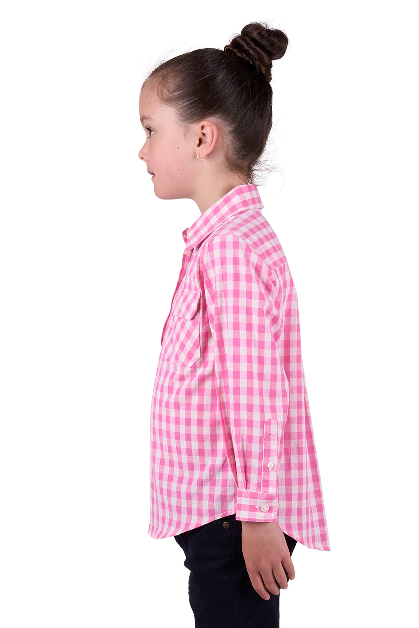 H5W7101192 Hard Slog Girl's Melly 1/2 PLKT LS Shirt