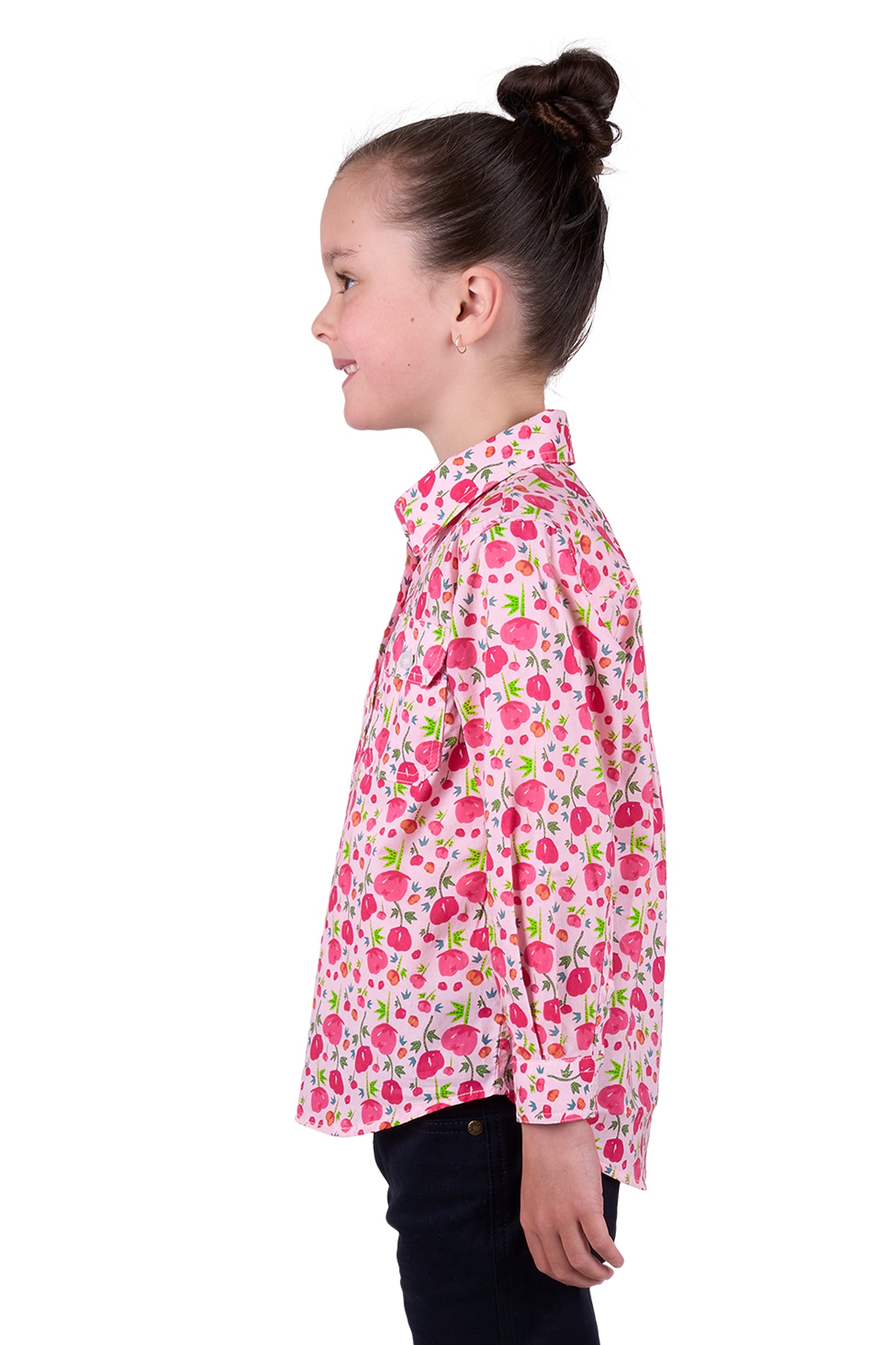 H5W7101193 Hard Slog Girl's Sisi 1/2 PLKT LS Shirt