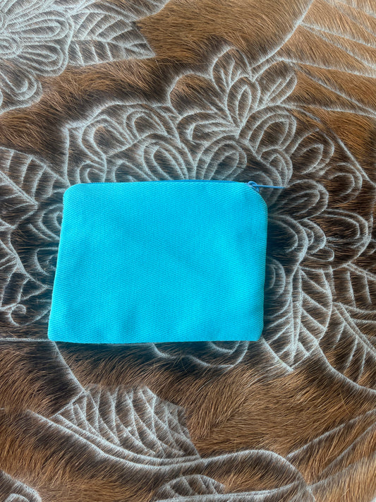 60-02141 USA Turquoise Beaded Cowgirl Hat Coin Purse