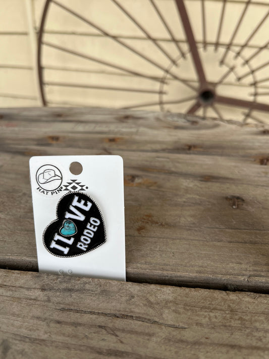 32700 USA Hat Pin "I Love Rodeo"