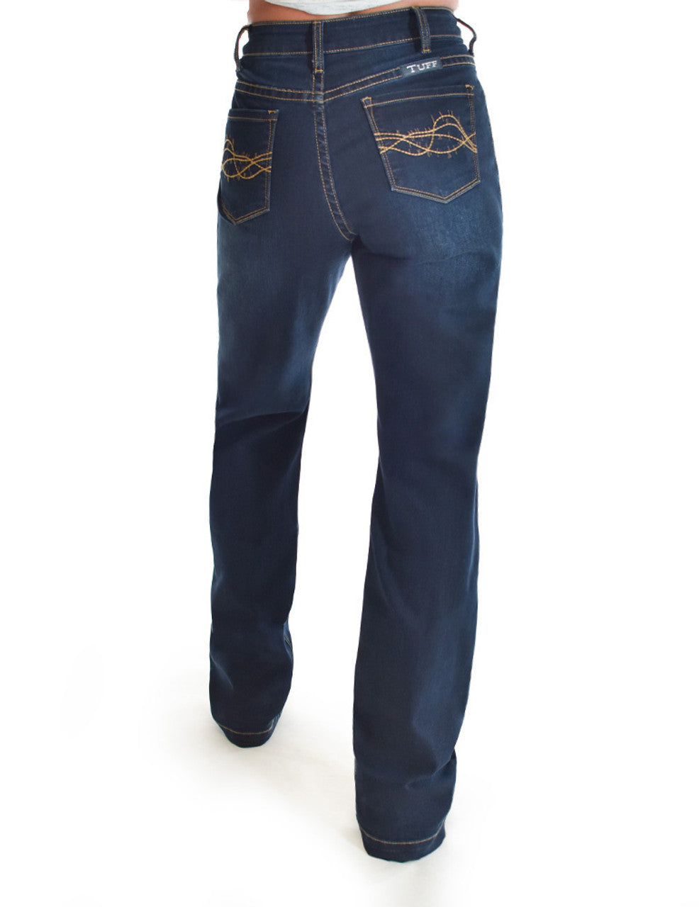 C01-JINDNC-DWH Cowgirl Tuff Women's Indigo Classic High Rise XL Leg