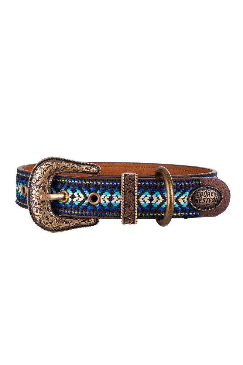 P3S2991CLR Pure Western Chester Dog collar Blue