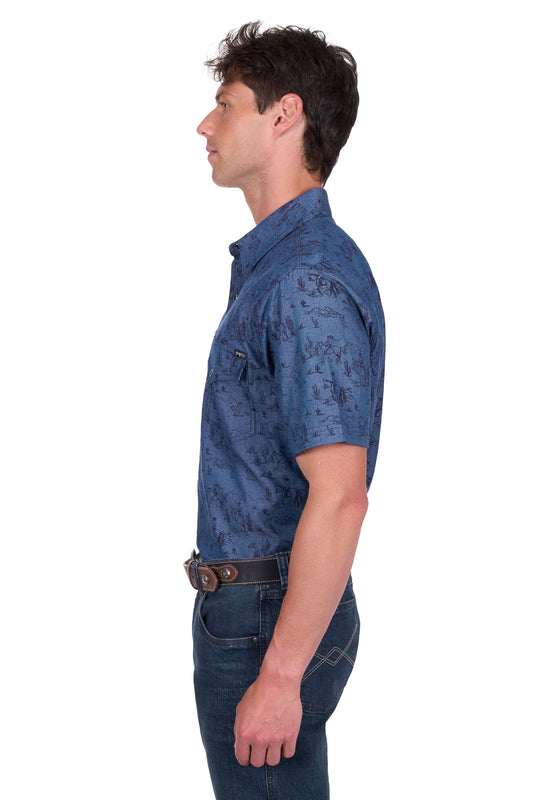 P5S1102074 Pure Western Men's Travis SS Shirt