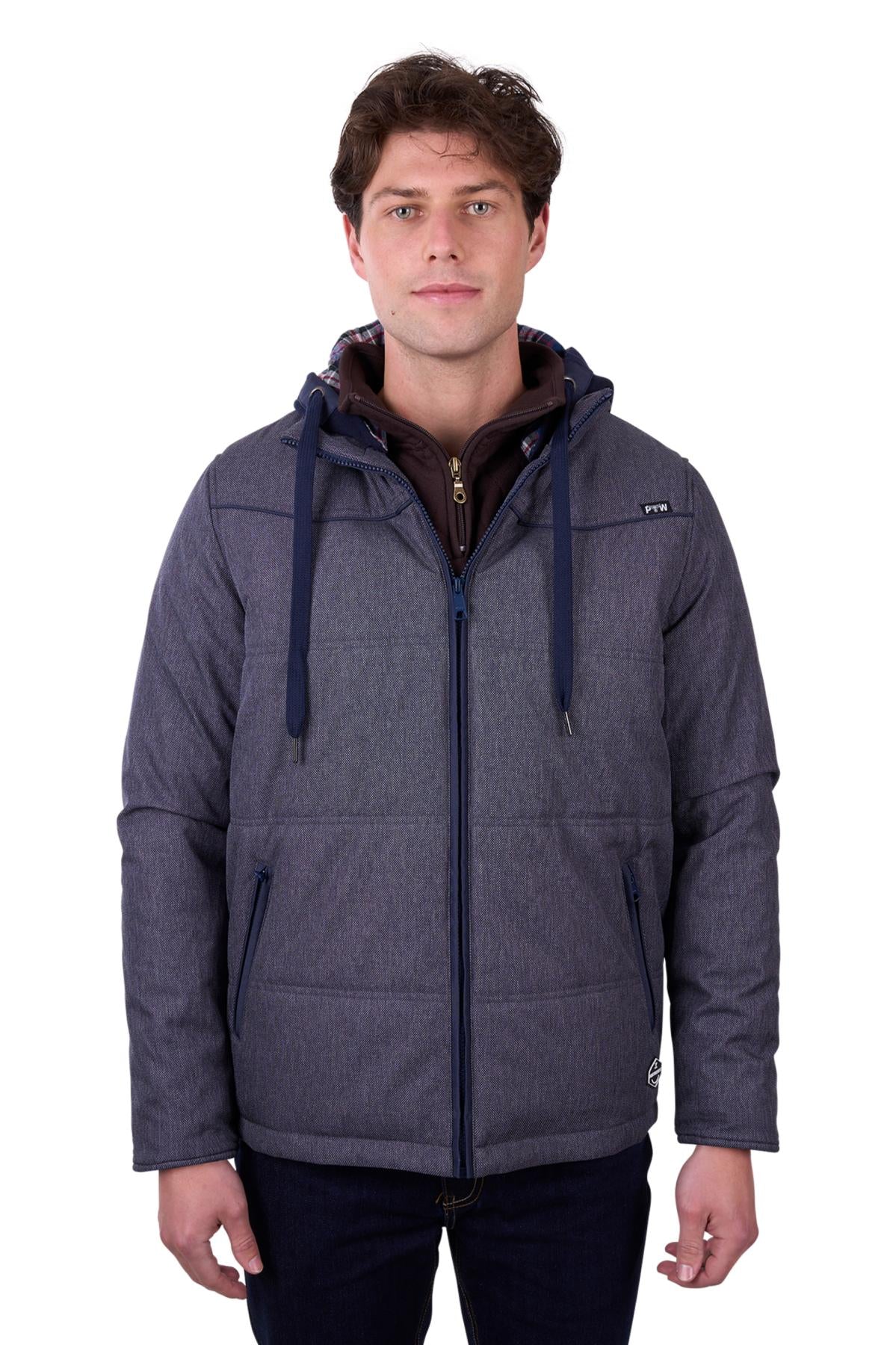 P5W1703882 Pure Western Men's Chad Jacket Navy