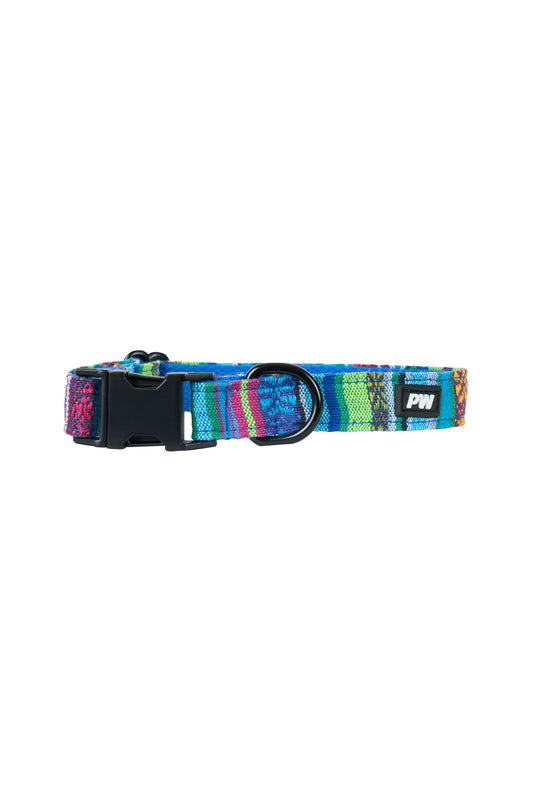 P5W2955CLR Pure Western Bowie Dog Collar Blue