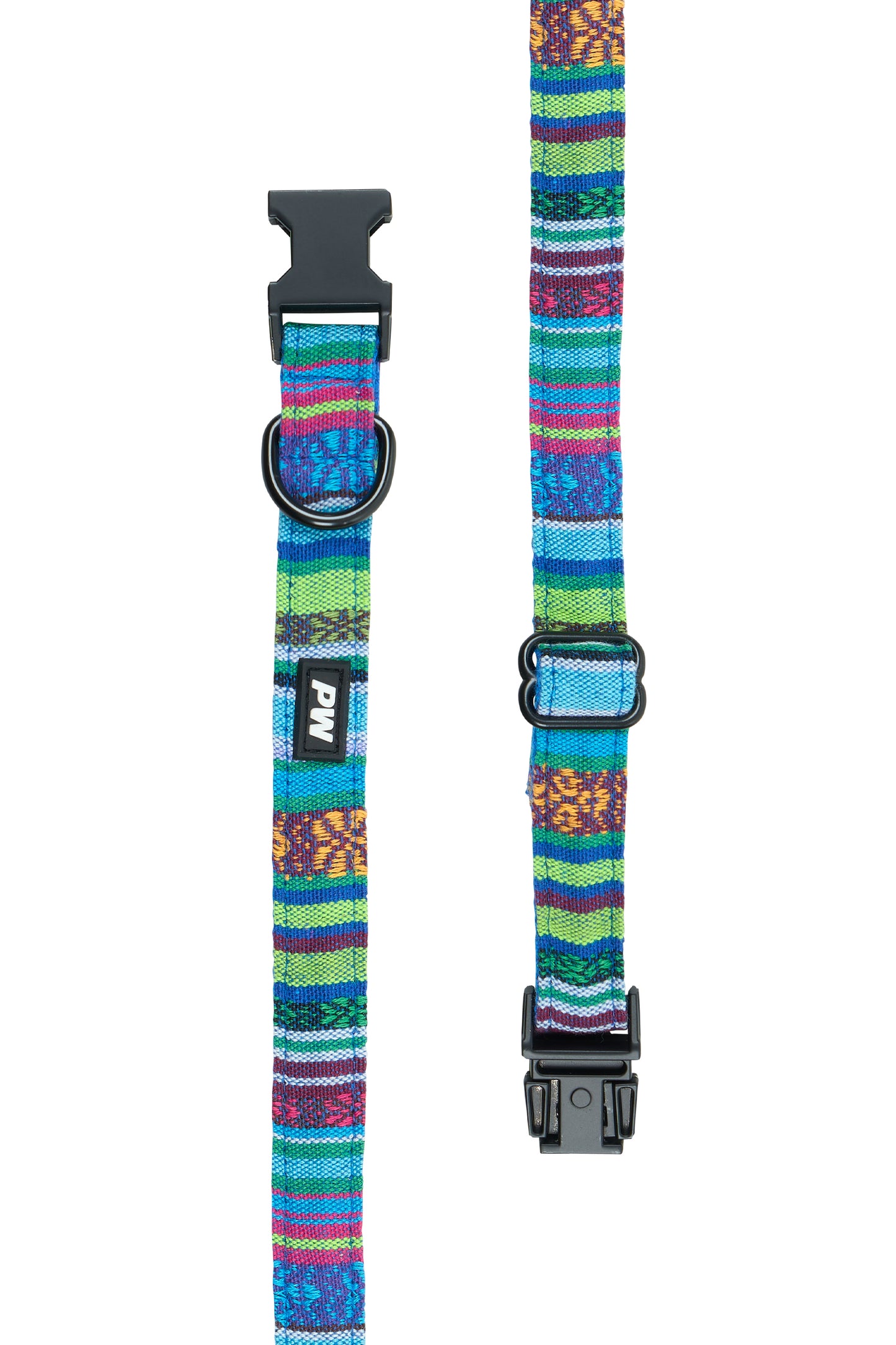 P5W2955CLR Pure Western Bowie Dog Collar Blue