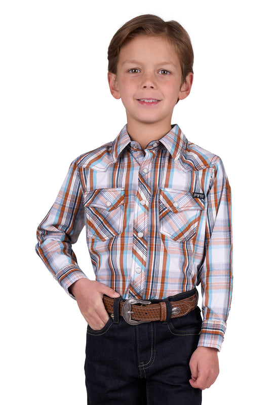 P5W3100870 Pure Western Boy's Axel LS Shirt