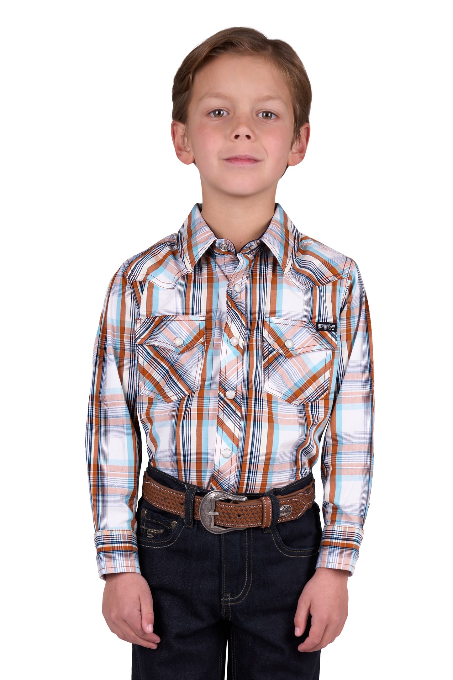 P5W3100870 Pure Western Boy's Axel LS Shirt