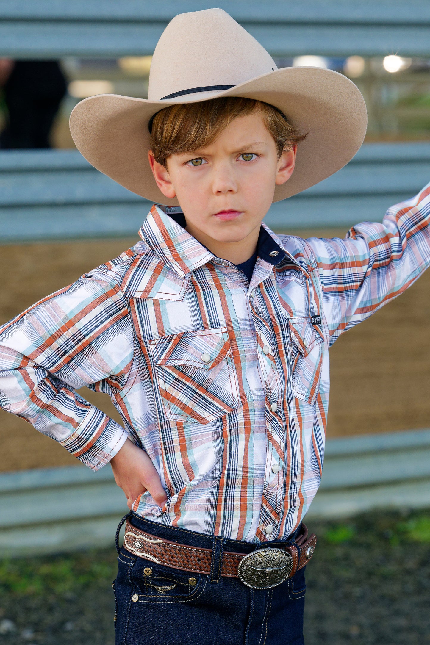 P5W3100870 Pure Western Boy's Axel LS Shirt