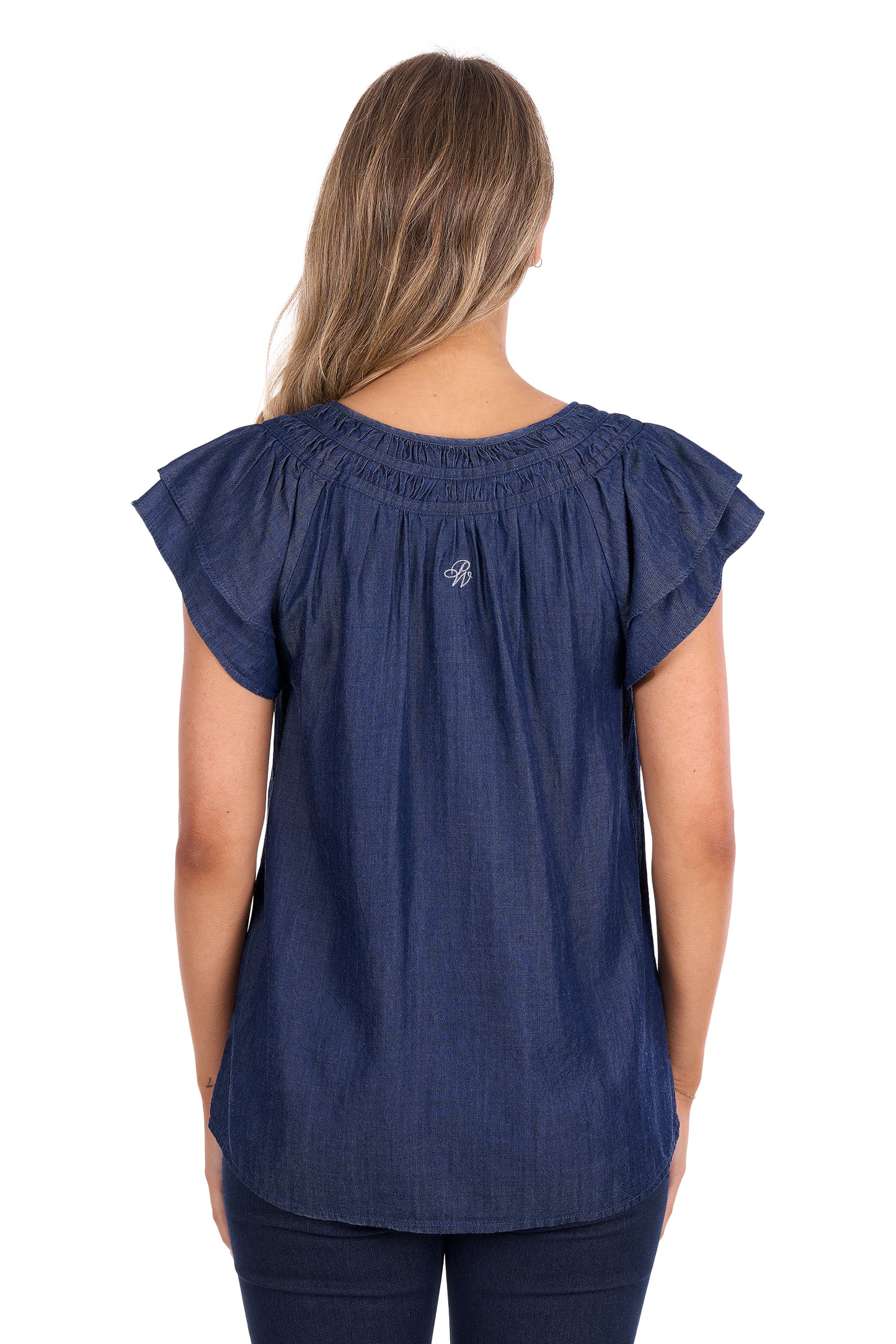 P6S2506263 Pure Western Women's Connie SL Blouse Dark Blouse