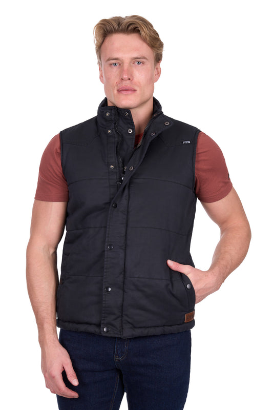 P6W1603180 Pure Western Men's Trevor Reversible Vest Charcoal