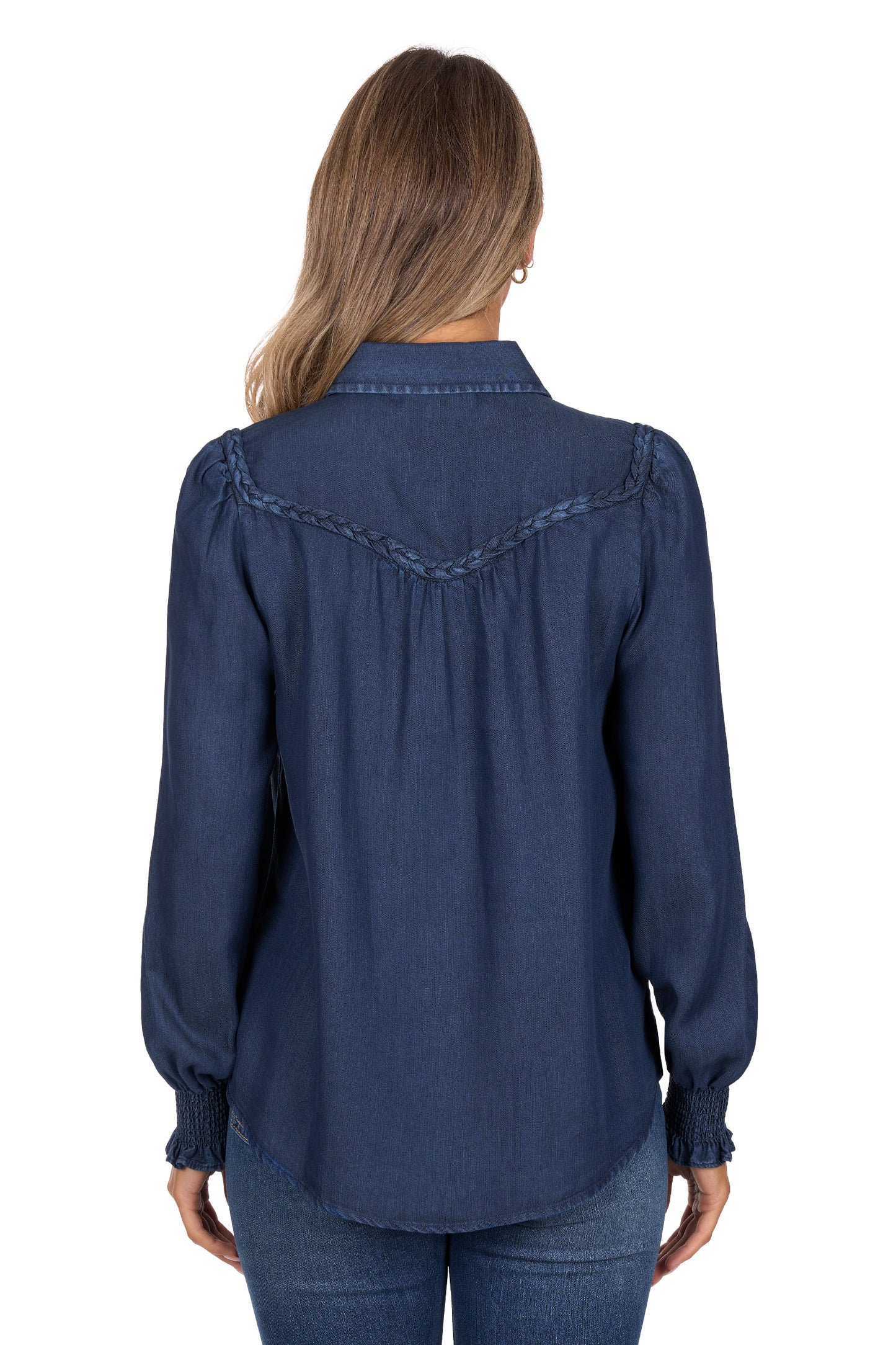 P6W2598204 Pure Western Daniela LS Shirt Blue
