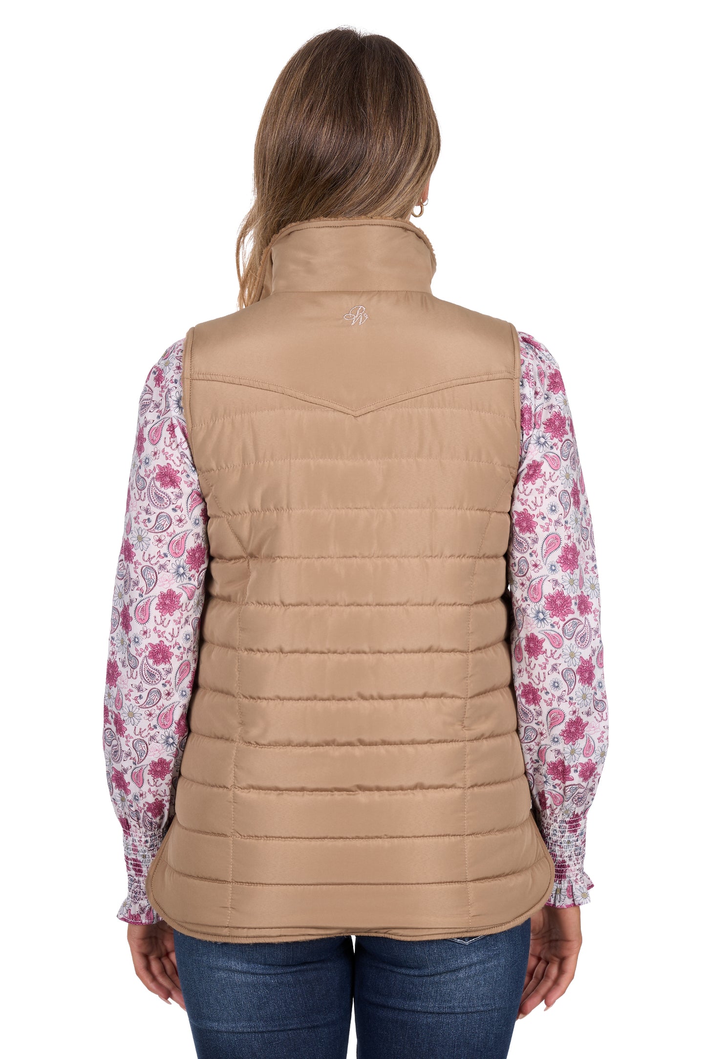 P6W2606222 Pure Western Women's Sherri Rev Vest Tan