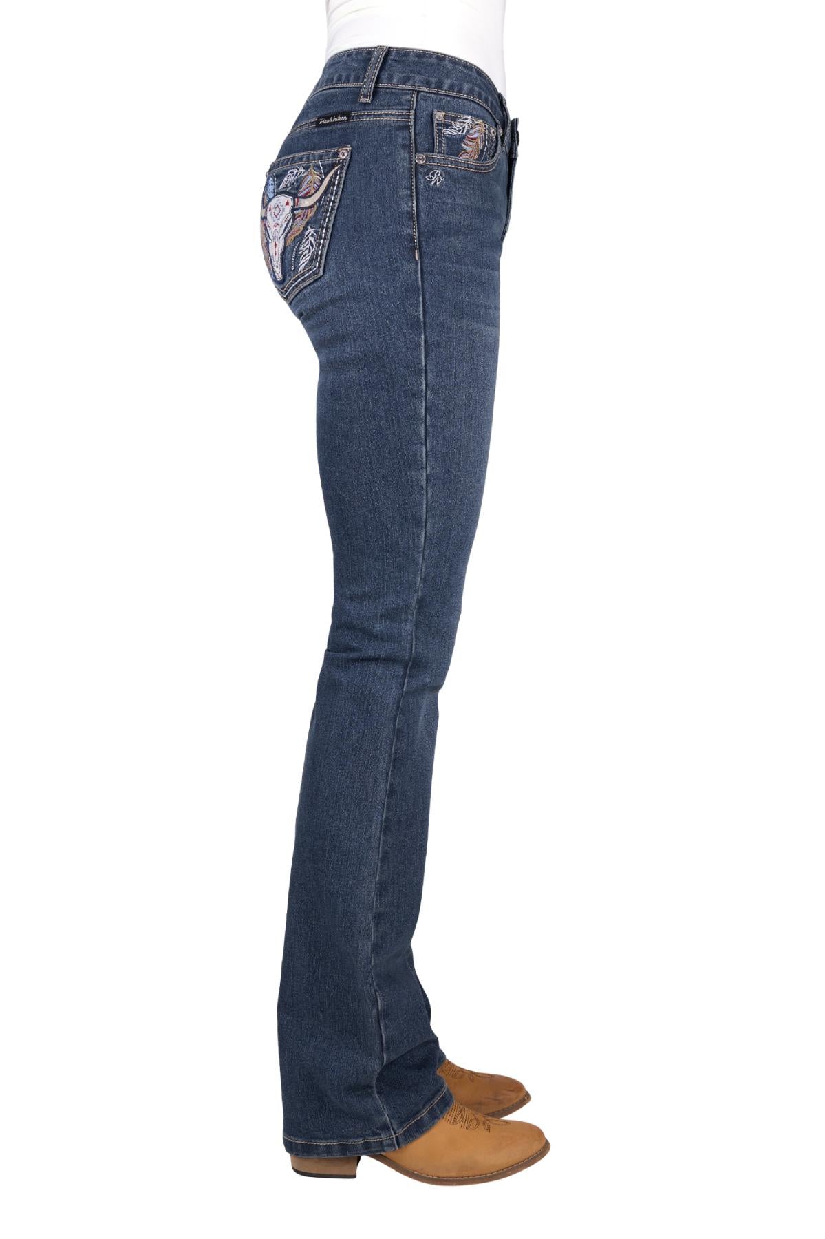 PCP2208036 Pure Western Women's Bec Boot Cut Jean 34'Leg