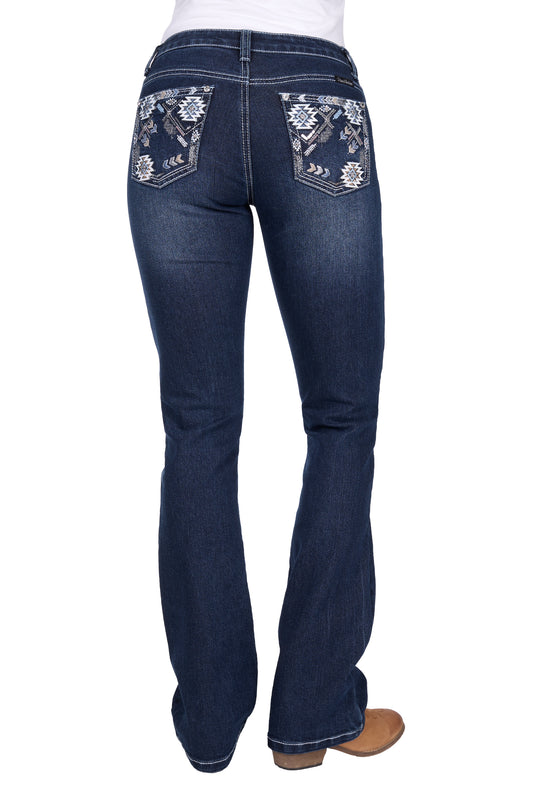 PCP2208235 Pure Western Women's Raven Boot Cut Jeans 34 Leg