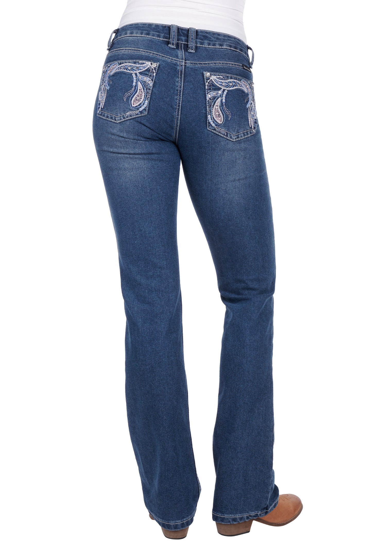 PCP2208242 Pure Western Women's Elora Boot Cut Jean 34 Leg