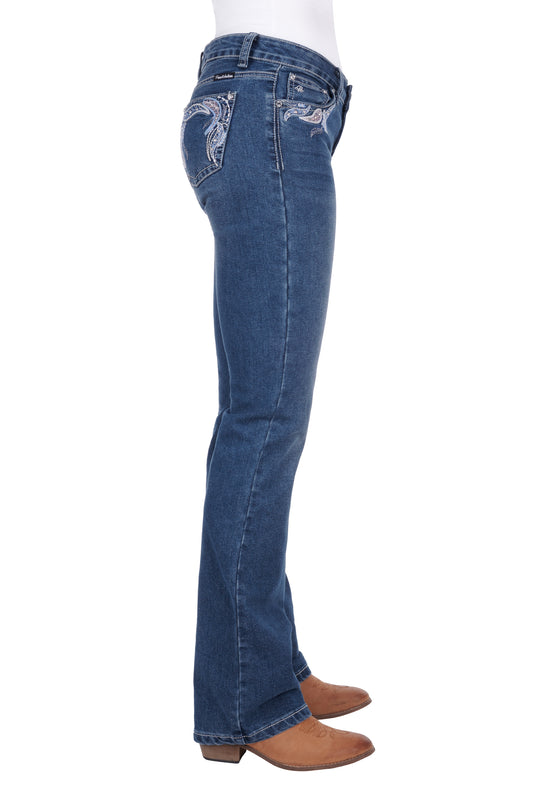 PCP2208242 Pure Western Women's Elora Boot Cut Jean 34 Leg