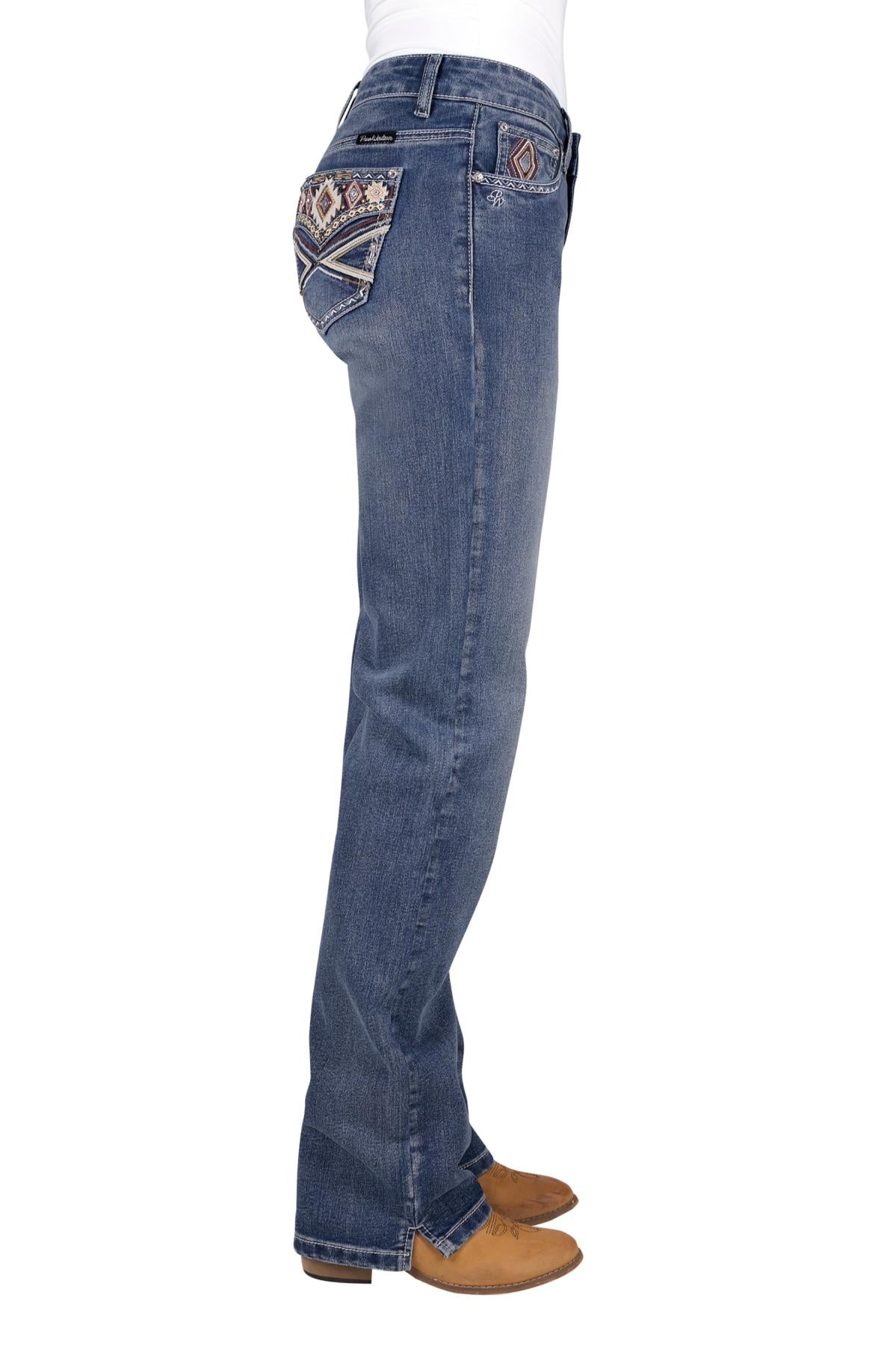 PCP2212037 Pure Western Women's Rue Straight Jean 34'Leg