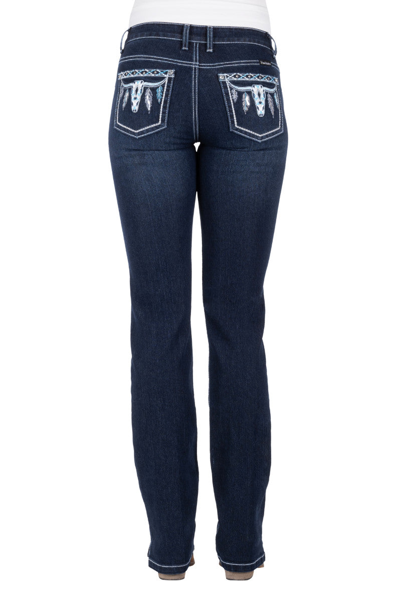 PCP2212609 Pure Western Women's Raina Straight leg jean 34'leg