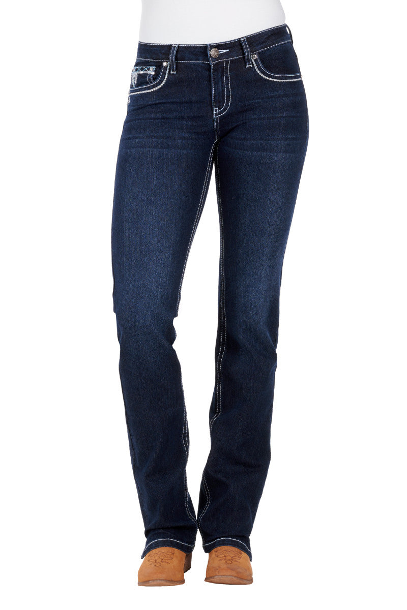 PCP2212609 Pure Western Women's Raina Straight leg jean 34'leg
