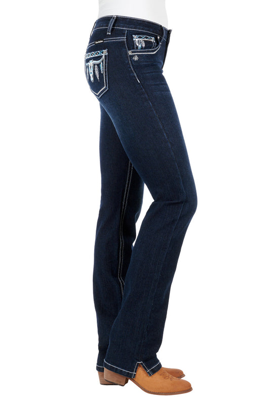 PCP2212609 Pure Western Women's Raina Straight leg jean 34'leg