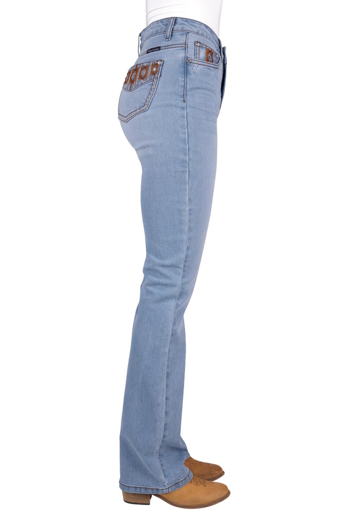 PCP2213039 Pure Western Women's Liz Hi Rise Boot Cut Jean 34'Leg