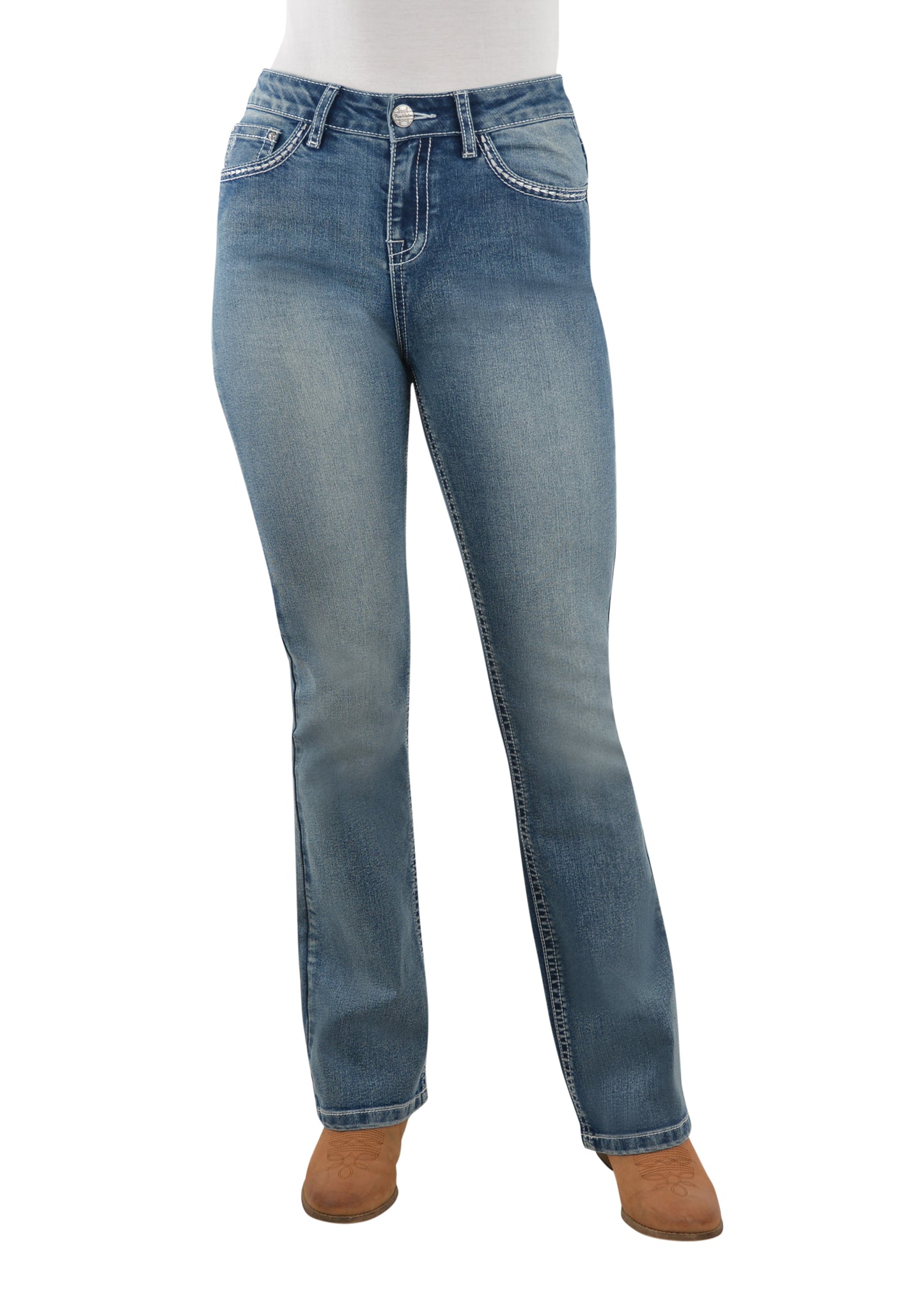 PCP2213240 Pure Western Women's Jemma Hi Rise Boot Cut Jean 30L