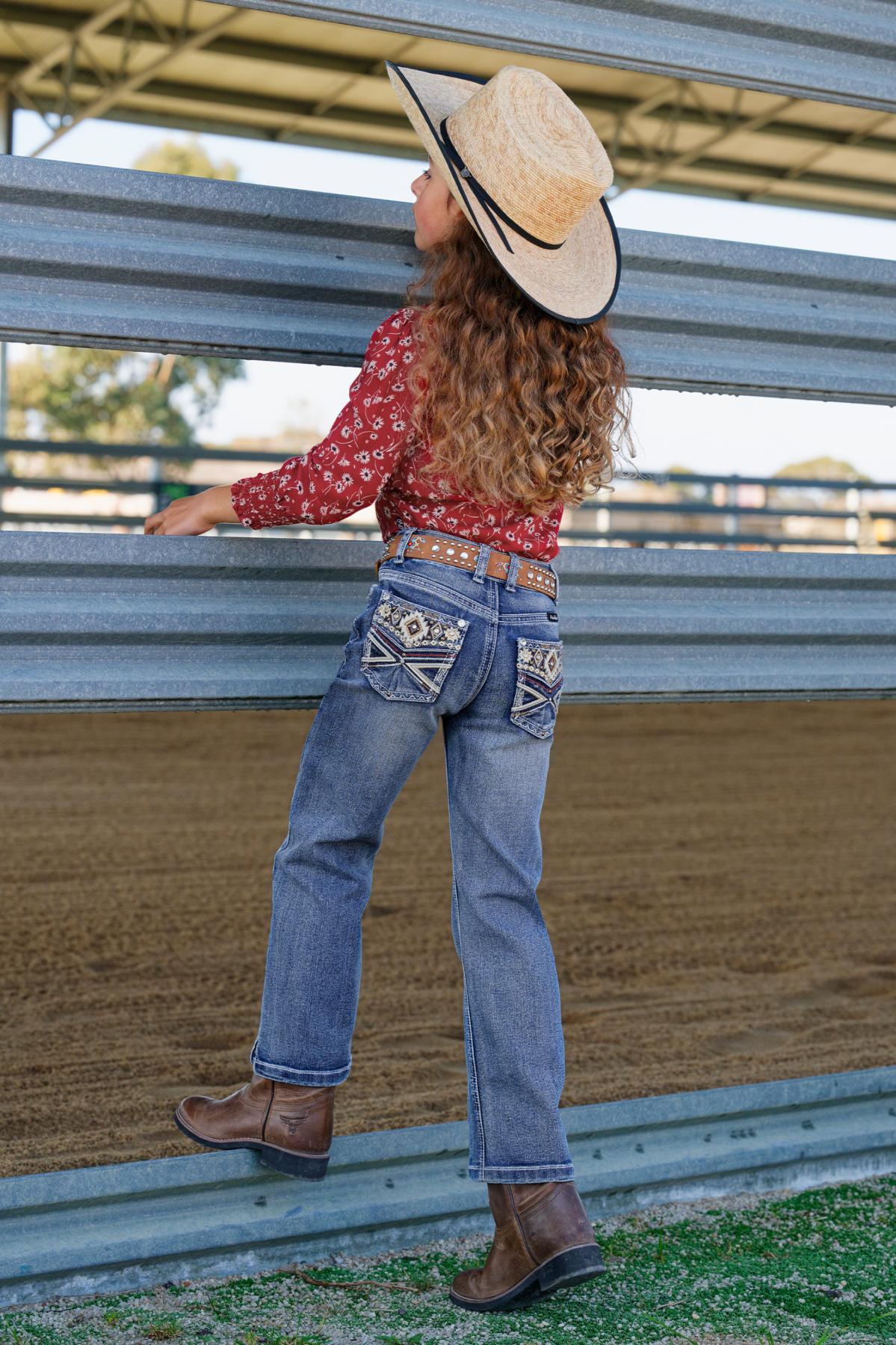 PCP5212037 Pure Western Girls Rue Straight Leg Jean