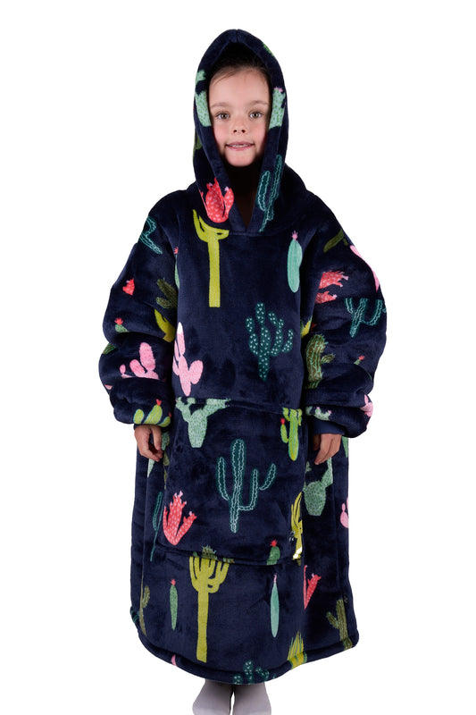 PCP7934SNU Pure Western Kid's Cactus Snuggle Hoodie 8-14 YRS