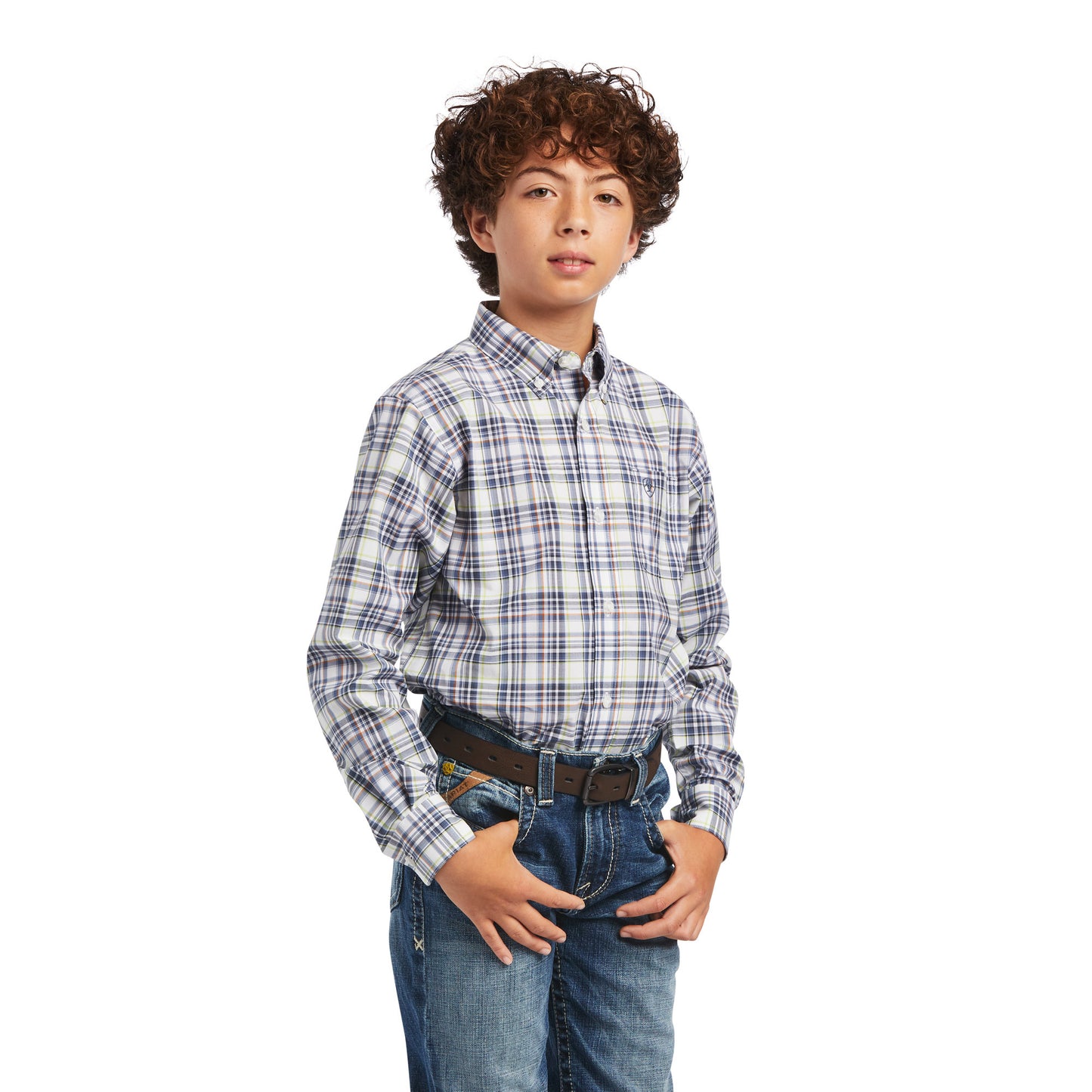 10040793 Ariat Boy's LS Shirt