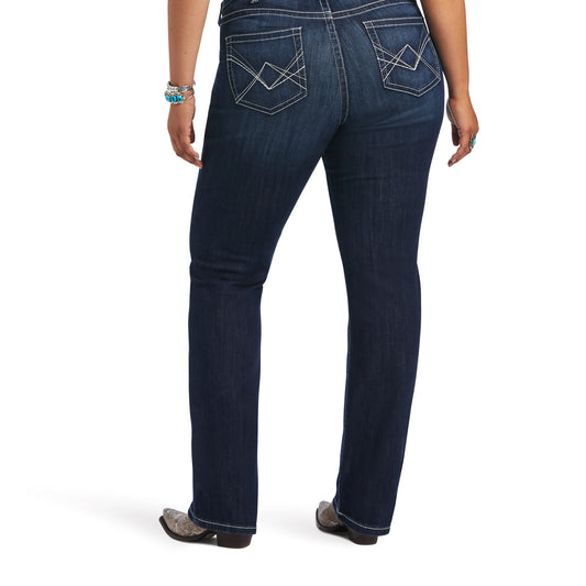 10040797 Ariat Women's Mid Rise Straight Leg Midnight