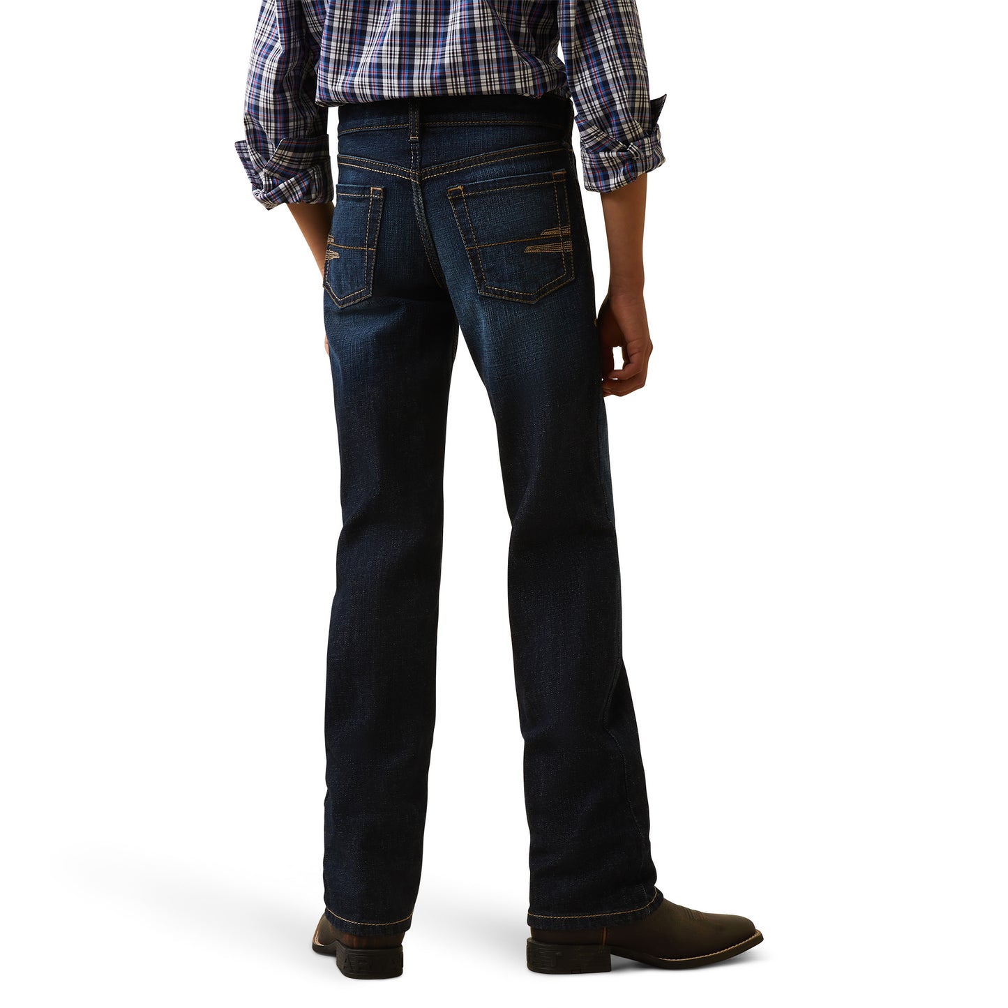 10043179 Ariat Boys B5 Straight Leg Treven Mineral Blue Wash