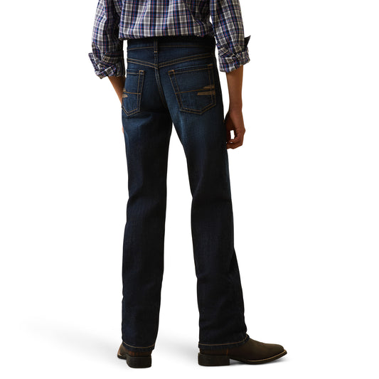 10043179 Ariat Boys B5 Straight Leg Treven Mineral Blue Wash