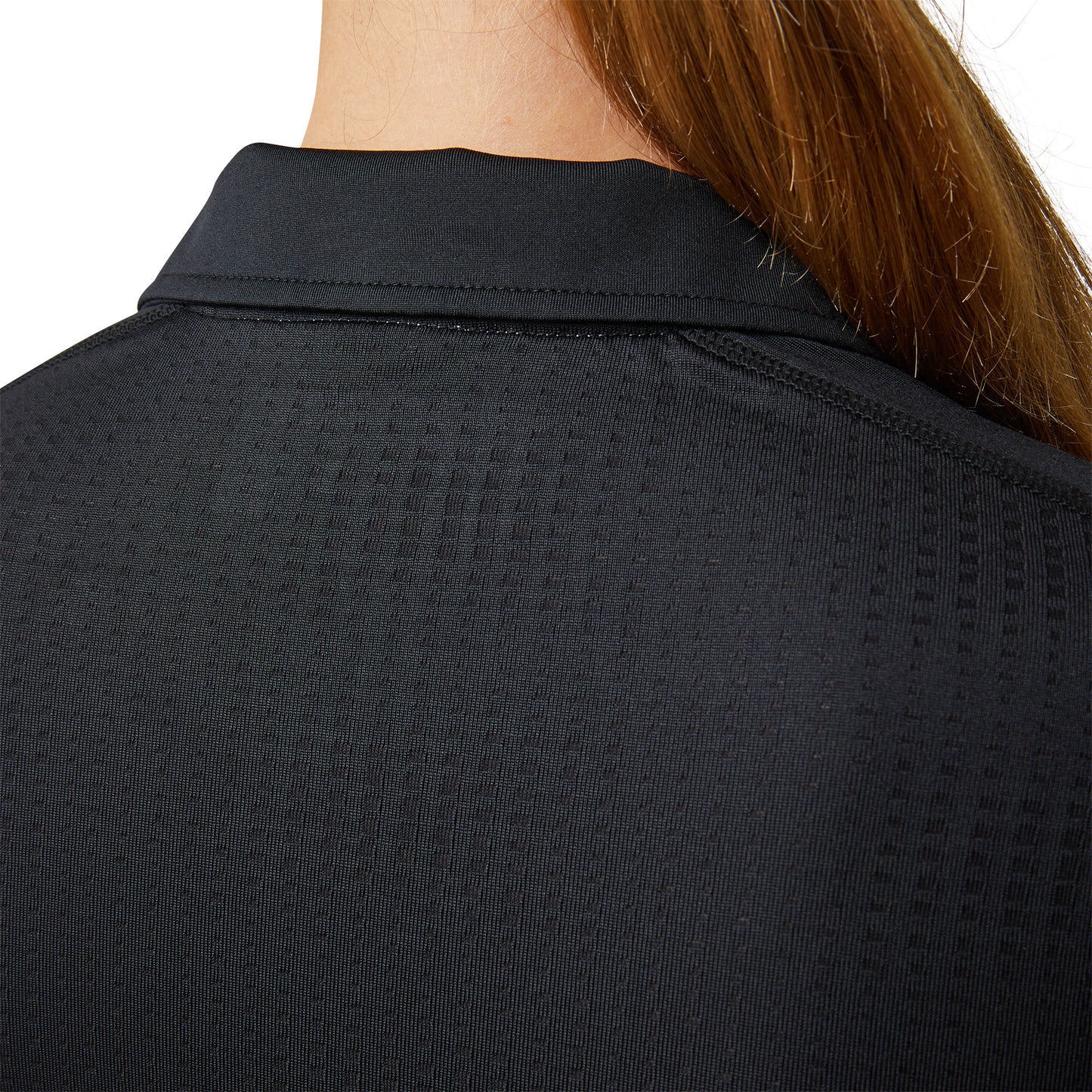 10043379 Ariat Womens Black Bandera 1/4 Zip Polo