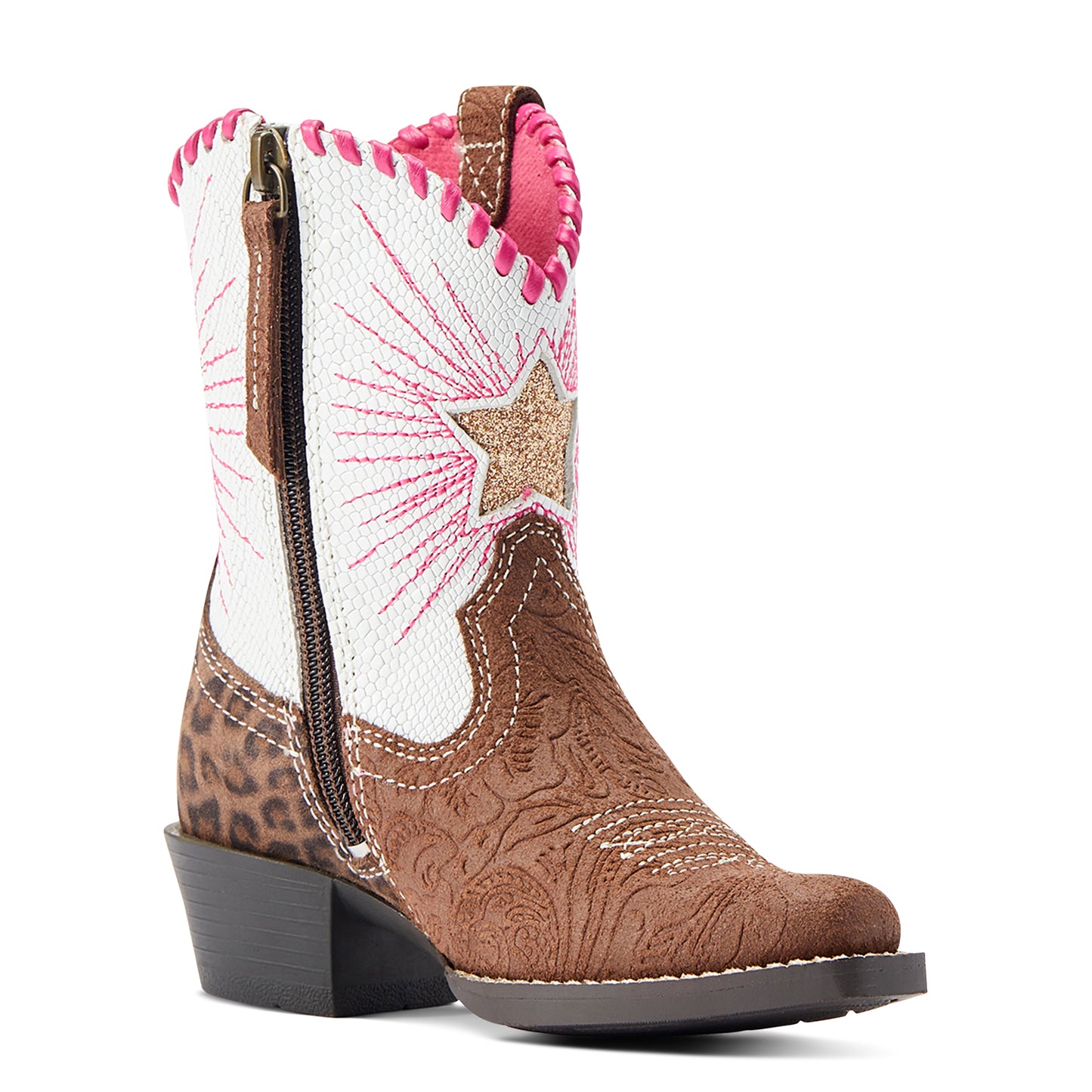 10044546 Ariat GLS Heritage Star Brown Floral Emboss Boots