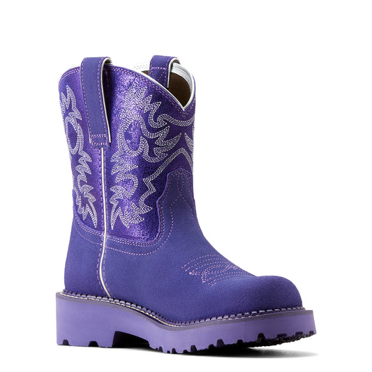 10050994 Ariat Women's Fatbaby Violet Sueded/Purple Metallic