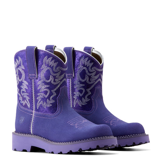 10050994 Ariat Women's Fatbaby Violet Sueded/Purple Metallic