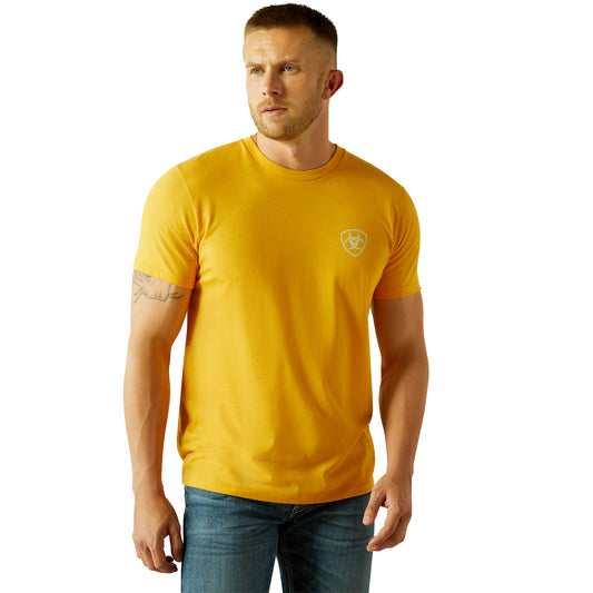 10054772 Ariat Men's Rodeo Proud SS Tee Gold Heather