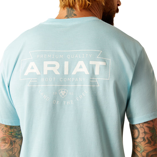 10054831 Ariat Men's Southwest Simple SS Tee Sky Blue