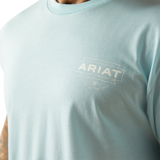 10054831 Ariat Men's Southwest Simple SS Tee Sky Blue