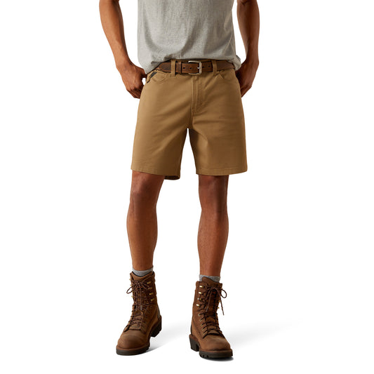 10058730 Ariat Men's Rebar Durastretch Mad Tough 8'' Short Field Khaki