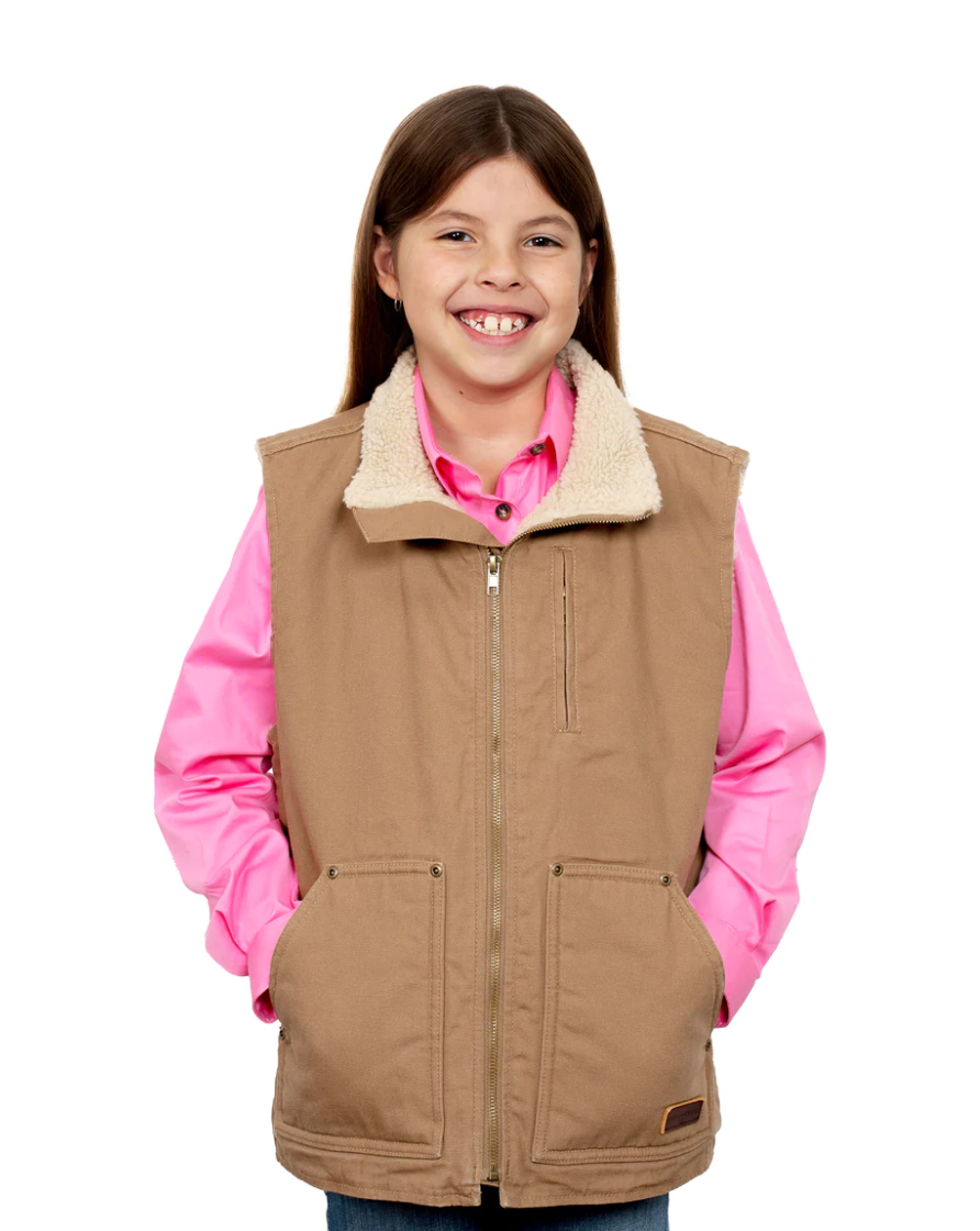 BWOV2200 Just Country Kids Diamantina Sherpa Khaki