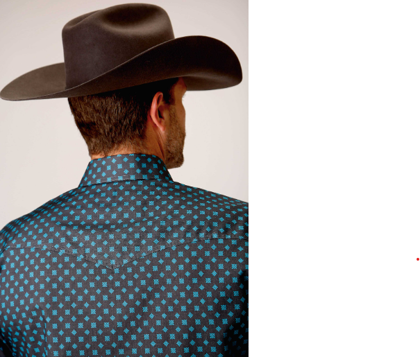 3-01-225-2018 Roper Mns Amarillo Collection L/S Shirt Grey